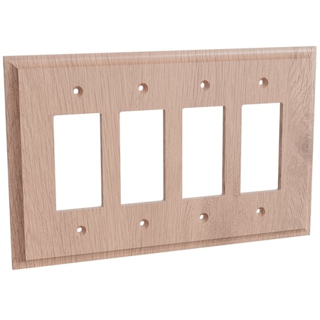 Designs Of Distinction Quad Levington Switch Plate - Quarter Sawn Red Oak 01454003QS1